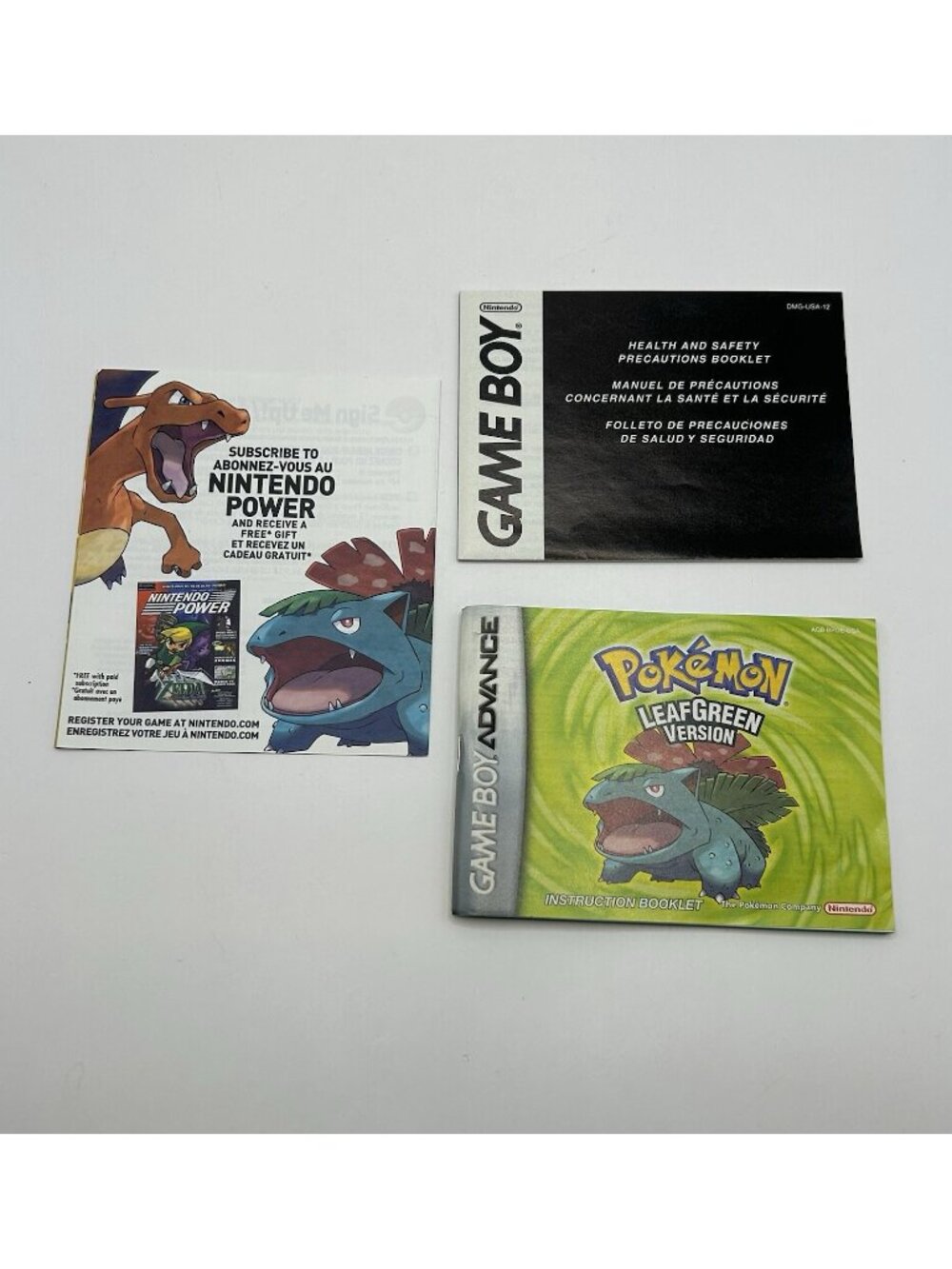 Pokemon LeafGreen (Nintendo Gameboy Advance, 2004) GBA Authentic Box Manuals Vtg - Picture 6 of 16